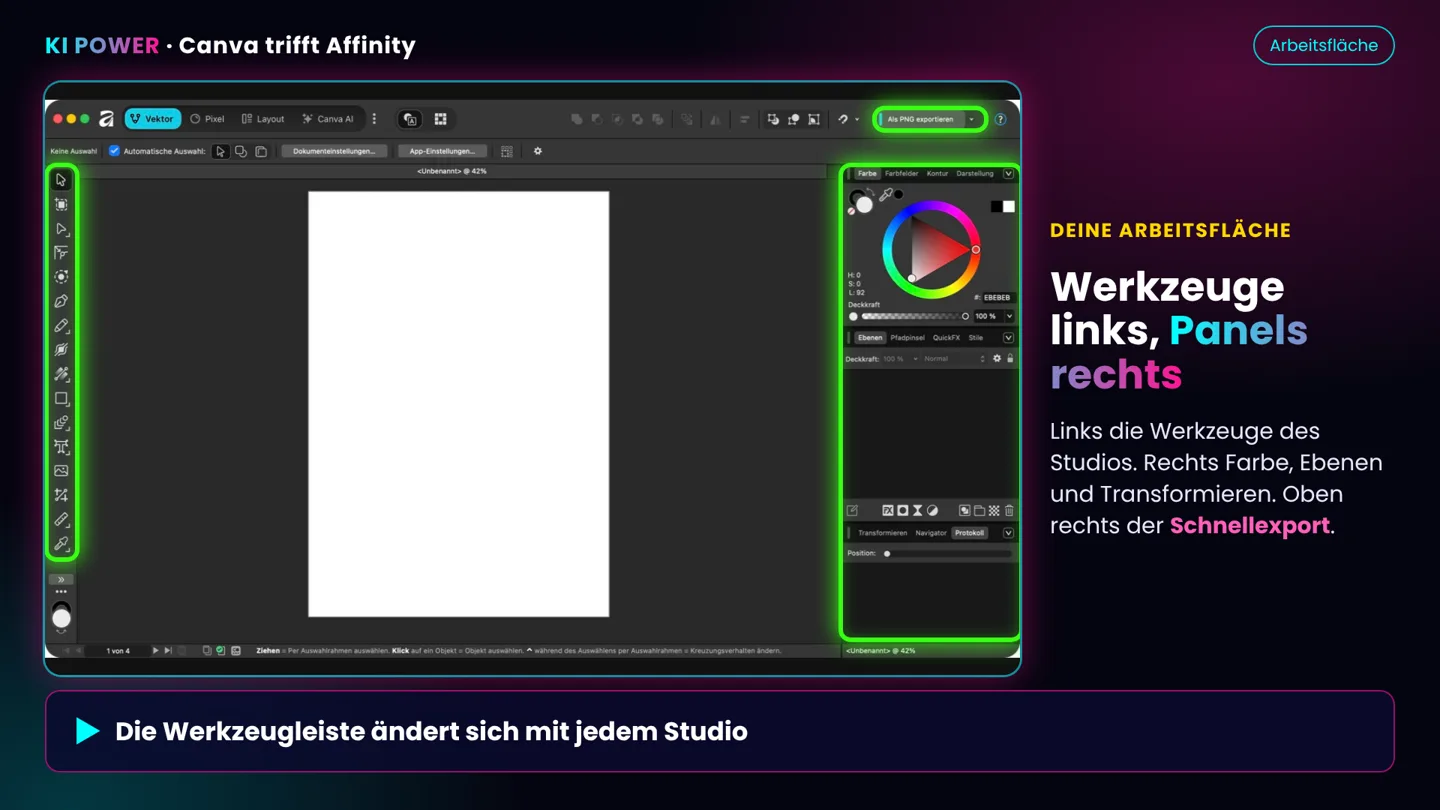 Screenshot: Dokument erstellen