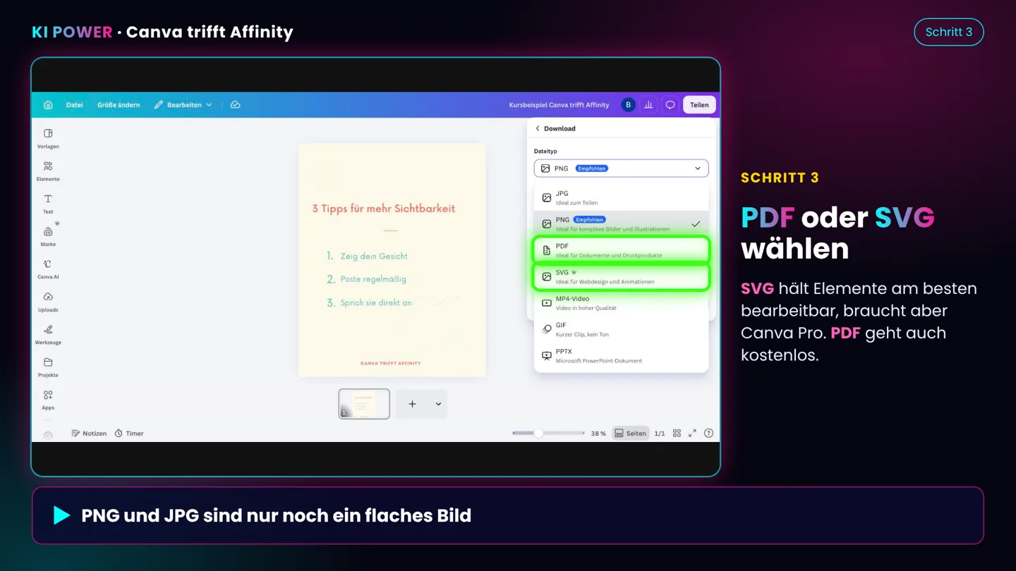 Screenshot: Dateityp wählen