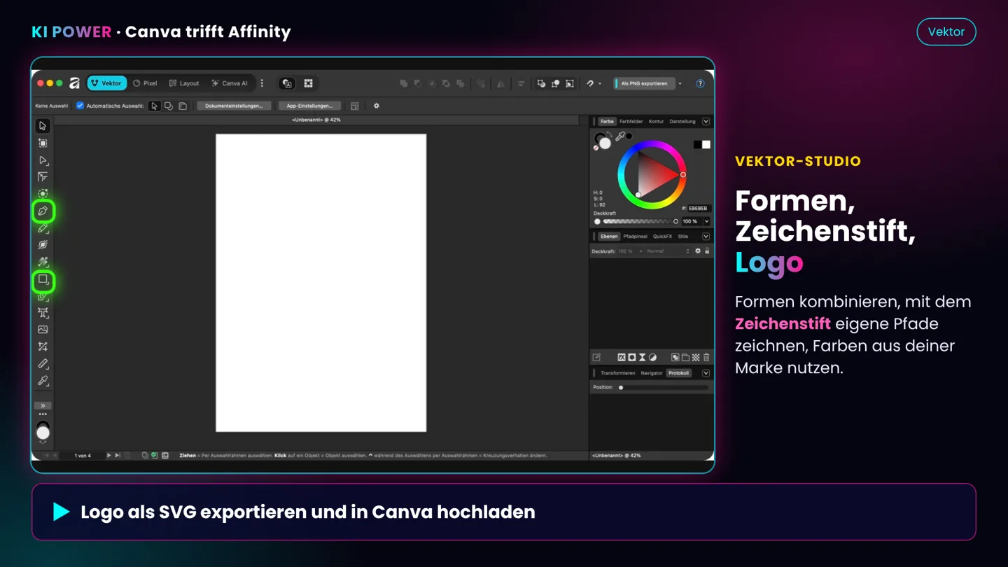 Screenshot: Vektor: Logo und Icons