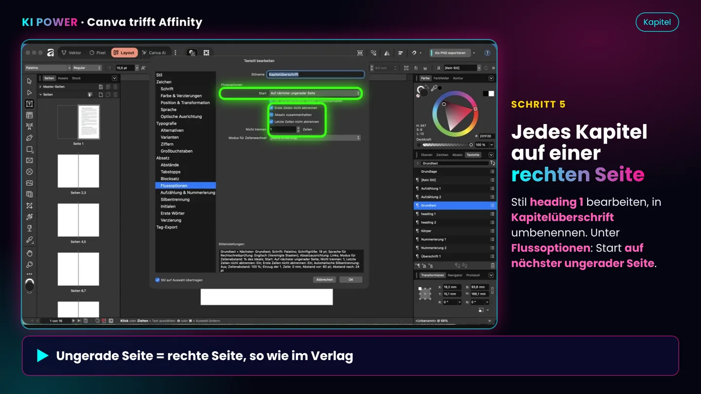 Screenshot: Kapitelüberschrift