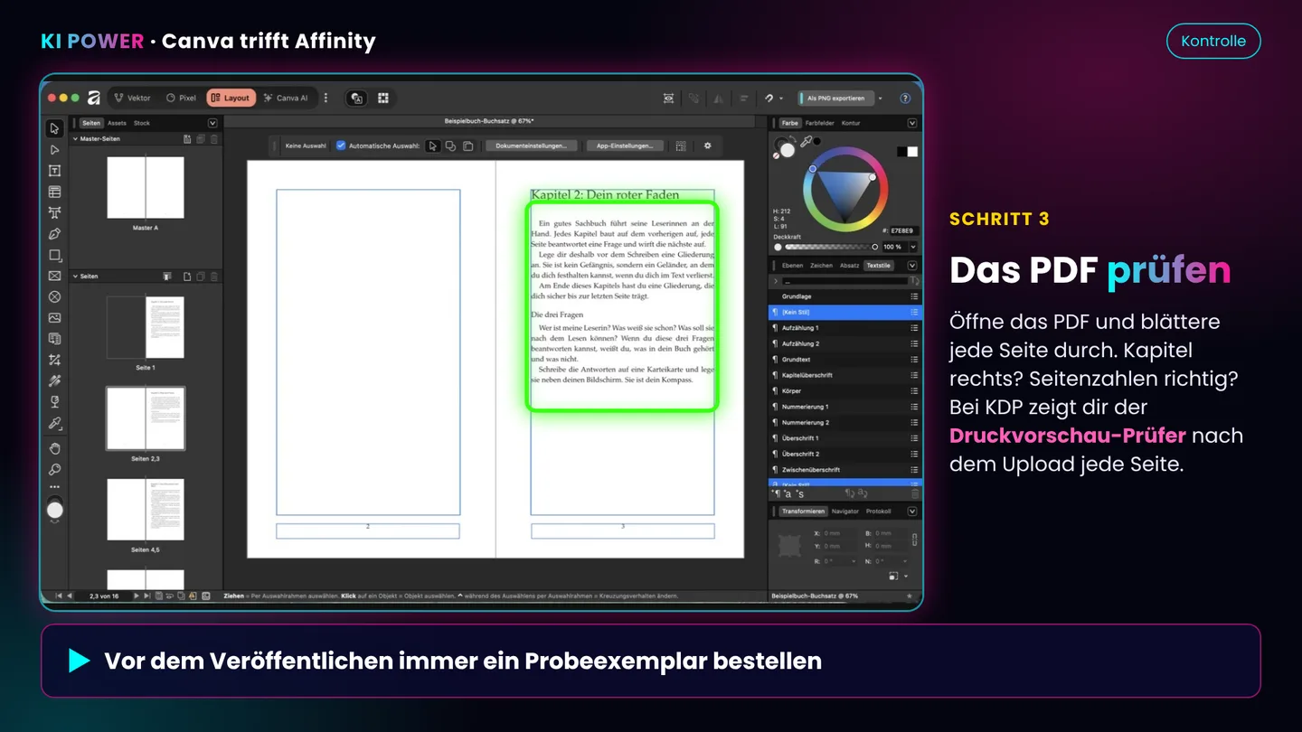 Screenshot: PDF prüfen